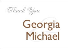 Wedding Thank You Card - bold & elegant