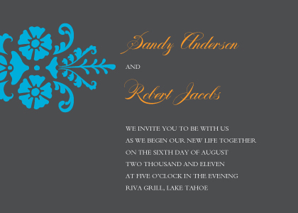 Wedding Invitation - Bold Fleurish
