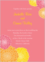Wedding Invitation - zinnia burst