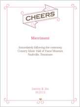 Reception Card - sweet ribbons