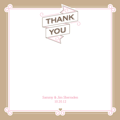 Wedding Thank You Card - Sweet Ribbons