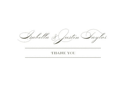 Wedding Thank You Card - Lux