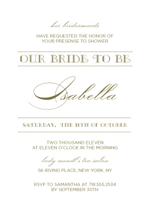 Wedding Shower Invitation - Lux