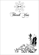 Wedding Thank You Card - classic wedding invitation