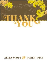 Wedding Thank You Card - simple flourish