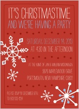 Holiday Party Invitations - jolly snowflakes Holiday Party Invitations - jolly snowflakes