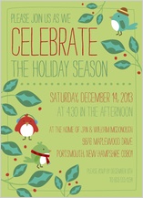 Holiday Party Invitations - holly jolly Holiday Party Invitations - holly jolly