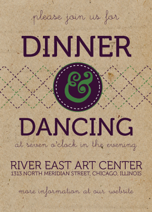 Reception Card - Modern Rustic Type