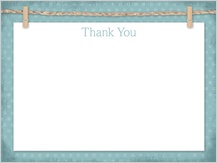 Baby Thank You Card - baby clothesline Baby Thank You Card - baby clothesline