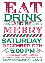 Holiday Party Invitations - be merry Holiday Party Invitations - be merry