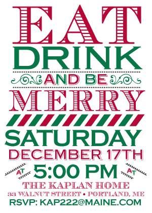 Holiday Party Invitations - Be Merry
