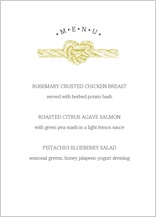 Menu - tying the knot