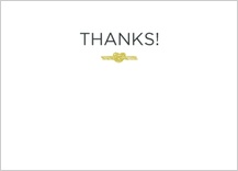 Wedding Thank You Card - tying the knot